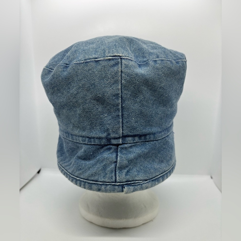 Y2K Streetwear Minimalist Denim Bucket Hat – Light Wash – - Picture 5 of 10